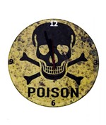 Ficha técnica e caractérísticas do produto Relógio Parede em Vinil Caveira Poison - Az Design