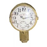Ficha técnica e caractérísticas do produto Relógio Parede Ferro Amarelo Tipo Sinal Goodsbr 38x32x21cm