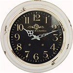 Ficha técnica e caractérísticas do produto Relógio Parede Ferro Branco/Preto Oldway