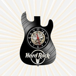 Ficha técnica e caractérísticas do produto Relógio Parede Guitarra Hard Rock Musica Vinil LP Decoração