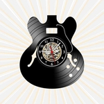Ficha técnica e caractérísticas do produto Relógio Parede Guitarra Semi Acustica Musica Vinil LP Arte