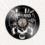 Ficha técnica e caractérísticas do produto Relógio Parede Guns n Roses Disco Vinil LP Decoração Vintage
