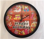 Ficha técnica e caractérísticas do produto Relógio Parede Happy Birthday 25 Cm - Wincy