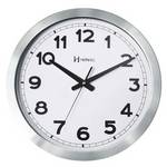 Relógio de Parede Grande Herweg 40x40 Alumínio Escovado 6408