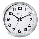 Ficha técnica e caractérísticas do produto Relógio Parede Herweg 6429 50Cm Grande Aluminio Escovado