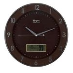 Ficha técnica e caractérísticas do produto Relógio Parede Herweg 6808 028 Marrom E Cromado 34cm