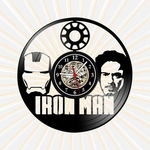 Ficha técnica e caractérísticas do produto Relógio Parede Homem Ferro Tony Stark Heróis Filmes Vinil LP