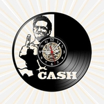 Ficha técnica e caractérísticas do produto Relógio Parede Johnny cash Vinil LP Decoração Retrô Vintage