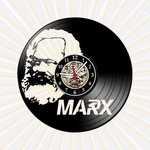 Ficha técnica e caractérísticas do produto Relógio Parede Karl Marx Vinil LP Comunismo Politica Arte