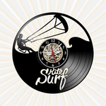 Relógio Parede Kit Surf Esportes Vinil LP Decoração Retrô