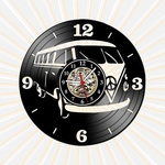 Ficha técnica e caractérísticas do produto Relógio Parede Kombi Volkswagen Vinil Decoração Industrial