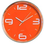 Ficha técnica e caractérísticas do produto Relógio Parede Laranja Analógico 28cm Quartz Hercules Rel80