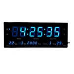 Ficha técnica e caractérísticas do produto Relógio Parede Led Digital Gigante 36cm Data Temperatura Azul