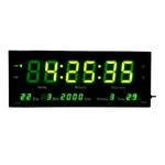 Ficha técnica e caractérísticas do produto Relógio Parede Led Digital Gigante 36cm Data Temperatura Verde