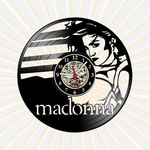 Ficha técnica e caractérísticas do produto Relógio Parede Madonna Disco Vinil Decoração Retrô Vintage