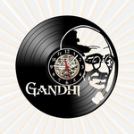 Ficha técnica e caractérísticas do produto Relógio Parede Mahatma Ghandi Vinil LP Decoração Retrô Arte