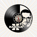 Ficha técnica e caractérísticas do produto Relógio Parede Malcolm X Filmes Series TV Nerd Geek Vinil LP