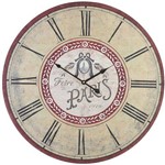 Ficha técnica e caractérísticas do produto Relógio Parede Mdf Foir de Paris 1919 Decora 60cm Vetro #767