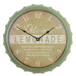 Ficha técnica e caractérísticas do produto Relógio Parede Mdf Limonada Bar Lanchonete 34cm Vetro 613
