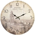 Ficha técnica e caractérísticas do produto Relógio Parede Mdf Melbourne 1854 Australia 34cm Vetro #477