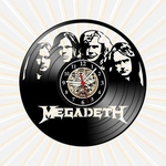 Ficha técnica e caractérísticas do produto Relógio Parede Megadeth Bandas Rock Vinil LP Decoração Retrô