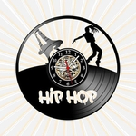 Ficha técnica e caractérísticas do produto Relógio Parede Música Dança Hip Hop Rap Disco Vinil LP Retrô