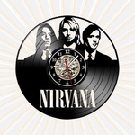 Ficha técnica e caractérísticas do produto Relógio Parede Nirvana Bandas Rock Punk Disco Vinil LP Arte