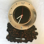 Ficha técnica e caractérísticas do produto Relógio Parede Pêndulo Café