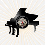 Ficha técnica e caractérísticas do produto Relógio Parede Piano de cauda Musica classica Vinil LP Arte