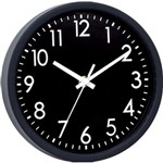 Relógio Parede Plastico Basic Black Preto 30 X 3,8 X 30 Cm - Casa Del Grande