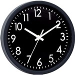 Ficha técnica e caractérísticas do produto Relógio Parede Plástico Basic Black Preto 20x3,8x20 Cm - Urban 42739
