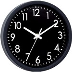 Ficha técnica e caractérísticas do produto Relógio Parede Plástico Basic Black Preto 25x3,8x25 Cm - Urban