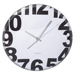Ficha técnica e caractérísticas do produto Relógio Parede Plastico Boarder Numbers Ø35cm