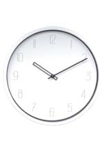 Ficha técnica e caractérísticas do produto Relógio Parede Plástico Elegant Round Branco 25,4x4x25,4 Cm - Urban