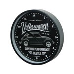 Relogio Parede Plastico Vw Beetle Superior Performance Preto 22.5x4.1x22.5cm - Urban