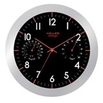 Ficha técnica e caractérísticas do produto Relógio Parede Prata 25cm Termohigrômetro Design25RP Kienzle