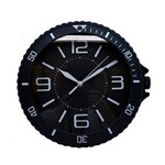 Ficha técnica e caractérísticas do produto Relógio Parede Preto 29x30cm