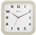 Ficha técnica e caractérísticas do produto Relógio Parede Quadrado Marfim Moderno 23 Cm Herweg 6145-32