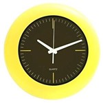 Ficha técnica e caractérísticas do produto Relógio Parede Quartz Amarelo Analógico 35Cm Hercules #Rel35