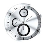 Ficha técnica e caractérísticas do produto Relógio Parede Quartz Termômetro Alumín. Hercules 30Cm Rel65