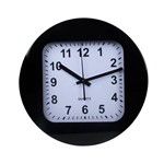 Ficha técnica e caractérísticas do produto Relógio Parede Redondo Metal Preto, Exeway