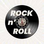 Ficha técnica e caractérísticas do produto Relógio Parede Rock n Roll Musica Vinil LP Decoração Retrô