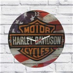 Ficha técnica e caractérísticas do produto Relógio Parede Sala Decorativo Harley Davidson Pulso 30x30x2cm - Maisaz