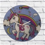 Ficha técnica e caractérísticas do produto Relógio Parede Sala Decorativo Personalizado Unicórneo 30X30 - Maisaz