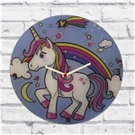 Ficha técnica e caractérísticas do produto Relógio Parede Sala Decorativo Personalizado Unicórneo 30X30