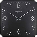 Ficha técnica e caractérísticas do produto Relógio Parede Square Dome Black Nextime 35x35cm