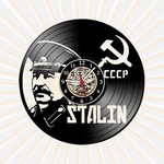 Ficha técnica e caractérísticas do produto Relógio Parede Stalin Russia Vinil LP Decoração Politica