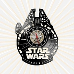 Relógio Parede Star Wars Millenium falcon Nerd Geek Vinil LP