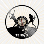 Ficha técnica e caractérísticas do produto Relógio Parede Tenis Tenista Esportes jogos Vinil LP Arte