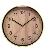 Relógio Parede Textura de Madeira 30x30cm - Camarim Móveis